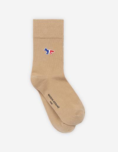 Brown Women's Maison Kitsune Tricolor Fox Socks | AU-K0737