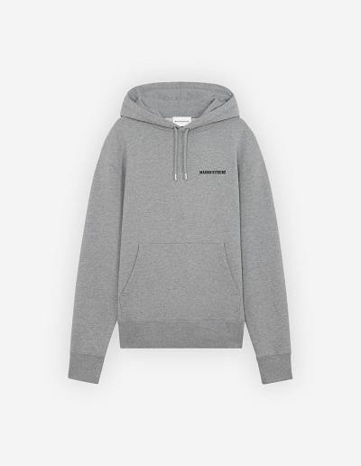 Grey Men's Maison Kitsune Frenchie Dressed Fox Classic Hoodies | AU-O1189