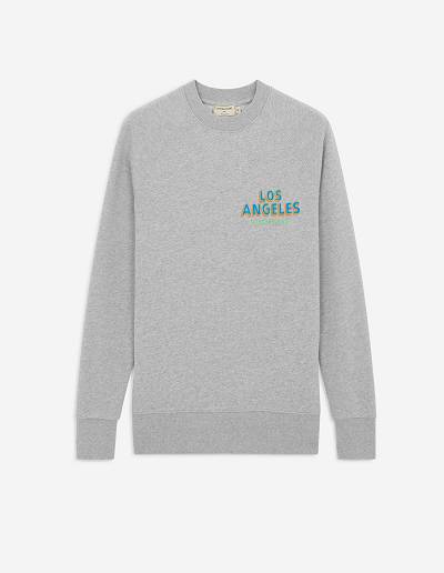 Grey Men's Maison Kitsune L.A. Ben Klevay Sweatshirts | AU-Y0614