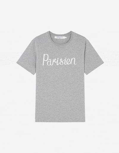 Grey Men's Maison Kitsune Parisien Classic T Shirts | AU-W0658