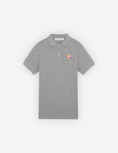 Grey Women's Maison Kitsune Frenchie Dressed Fox Patch Classic Polo | AU-J0106