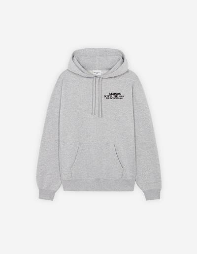 Grey Women's Maison Kitsune Rue De Richelieu Relaxed Hoodies | AU-M0370