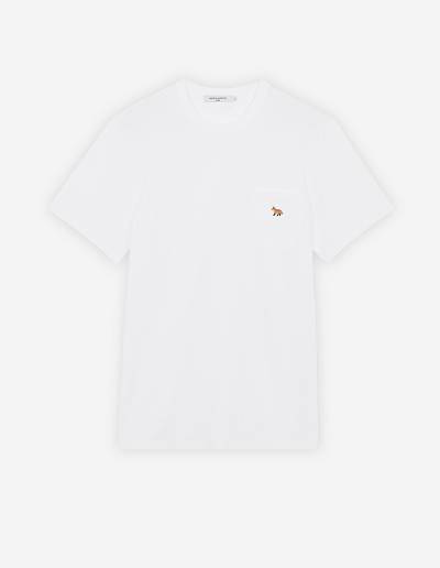 White Men's Maison Kitsune Baby Fox Patch Pocket T Shirts | AU-S0212