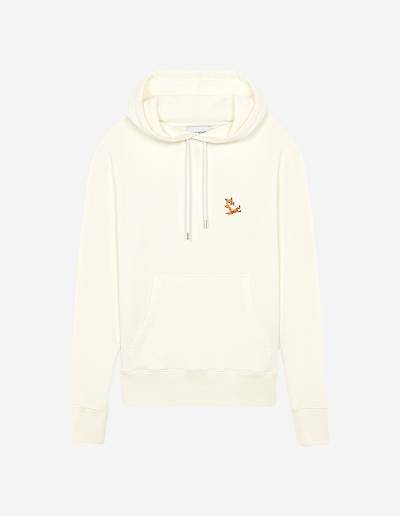 White Men's Maison Kitsune Chillax Fox Patch Classic Hoodies | AU-K0632