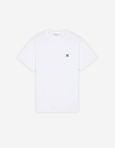 White Men's Maison Kitsune Grey Fox Head Patch Classic T Shirts | AU-P0761