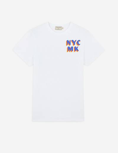 White Men's Maison Kitsune Nyc Ben Klevay T Shirts | AU-B113