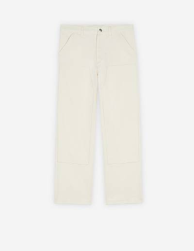 White Women's Maison Kitsune Cafe Workwear Pants | AU-U0383